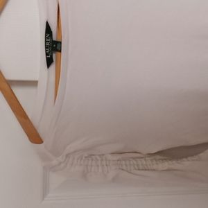 Lauren by Ralph Lauren Slim Fit 3/4 Sleeve White Shirt Small